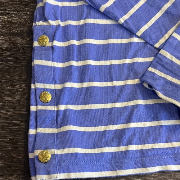 Cat & Jack Purple and White Striped Long Sleeve Tee - Picture 3 of 8
